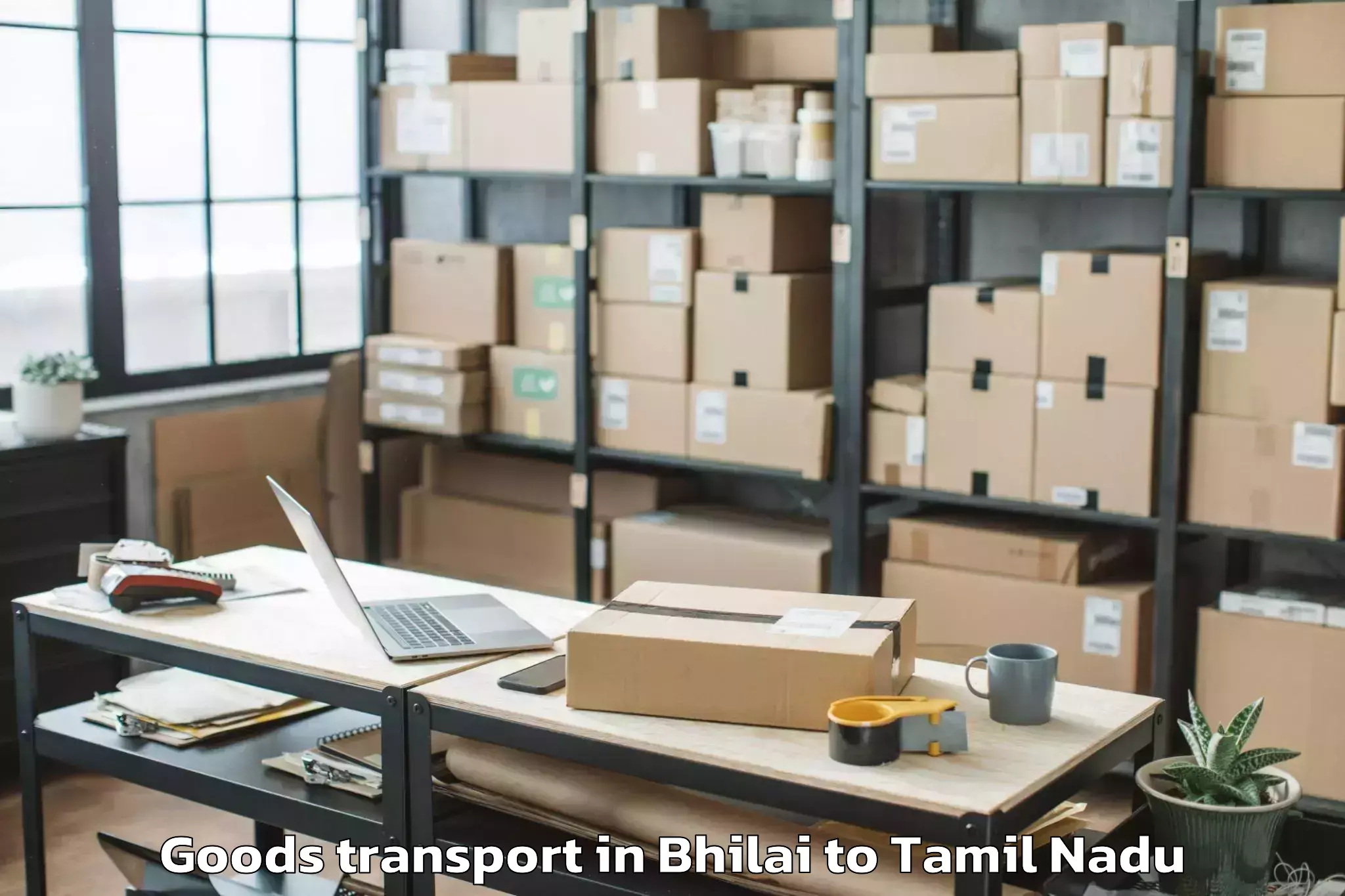 Affordable Bhilai to Puduvayal Goods Transport